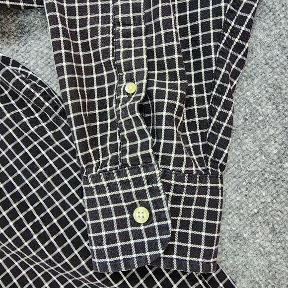 J Crew Shirt Mens Large Black White Check Long Sleeve Casual Button Down Preppy - Picture 12 of 15